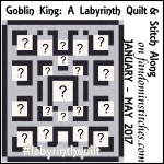 labyrinth quilt badge square